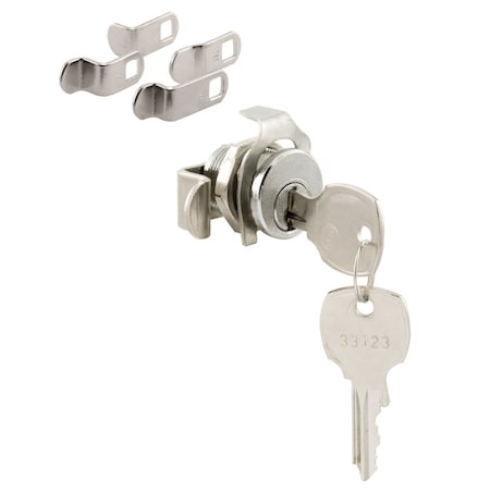 Prime-Line Prime-Line Brushed Nickel Steel Counter Clockwise Mailbox Lock S 4573